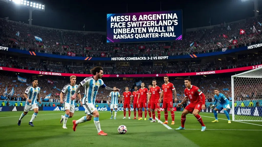 Messi and Argentina Face Switzerland's Unbeaten Wall in Kansas Quarter-Final