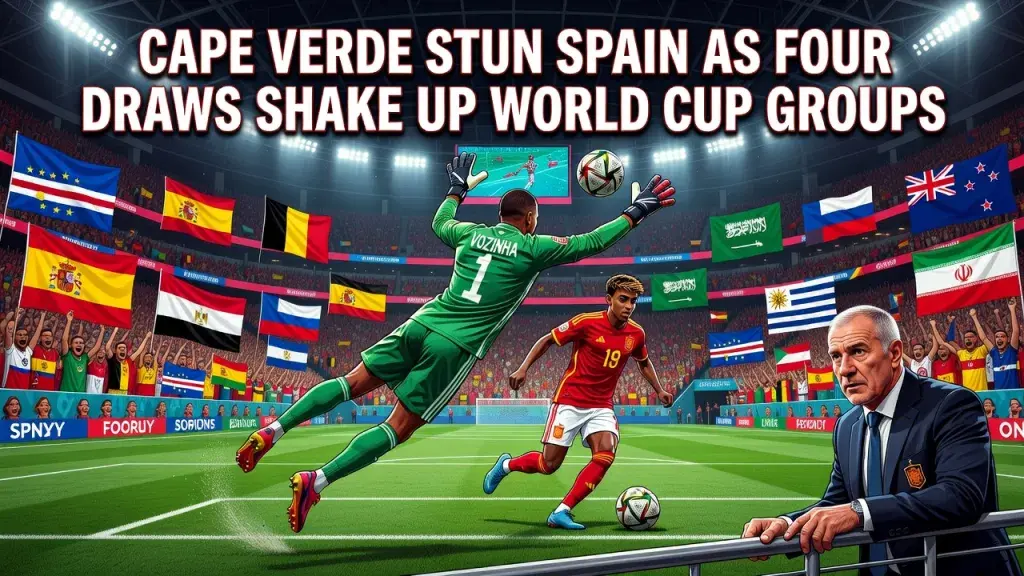 Cape Verde Stun Spain as Four Draws Shake Up World Cup Groups